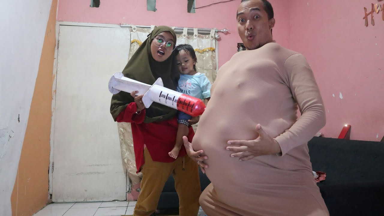 waduhhh..papah hamil besar itu caranya seperti itu yaa?