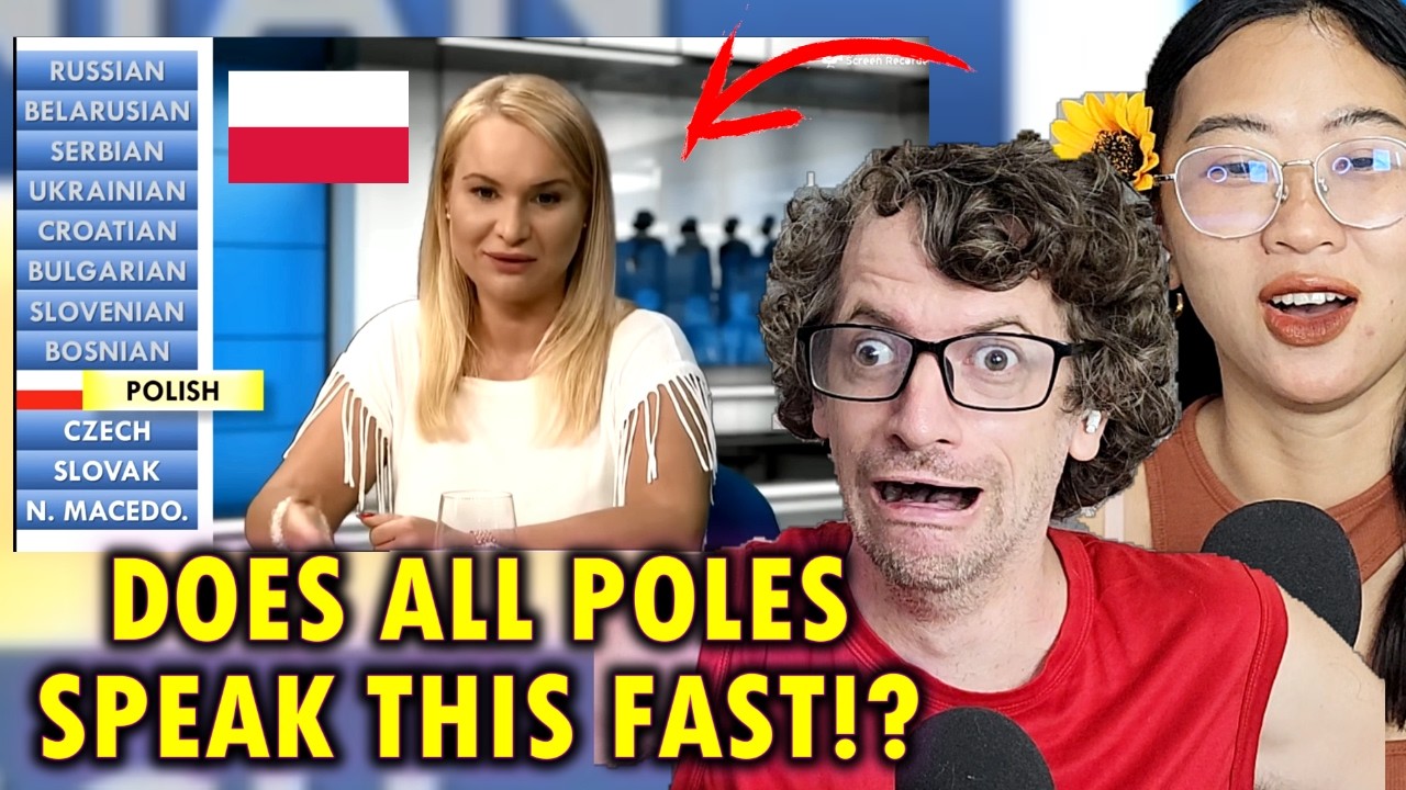 Our Reaction to ALL SLAVIC LANGUAGES IN ONE VIDEO! (Polish, Serbian, Ukrainian, Croatian, Czech)