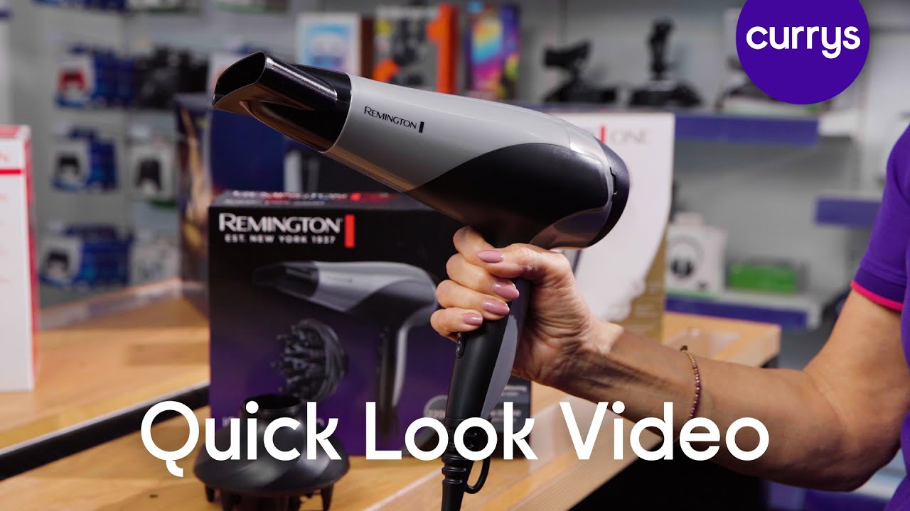 REMINGTON Ionic Dry 2200 D3190S Hair Dryer - Black and Silver - Quick Look