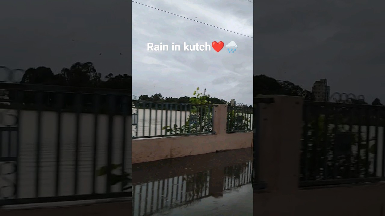 Rain in kutch 🌧️🌈#kutch #gujarat #rain #shorts #ytshorts #lake #trending #viral #natureenthusiast