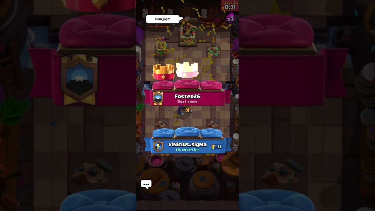 Passando de arena no clash royale 