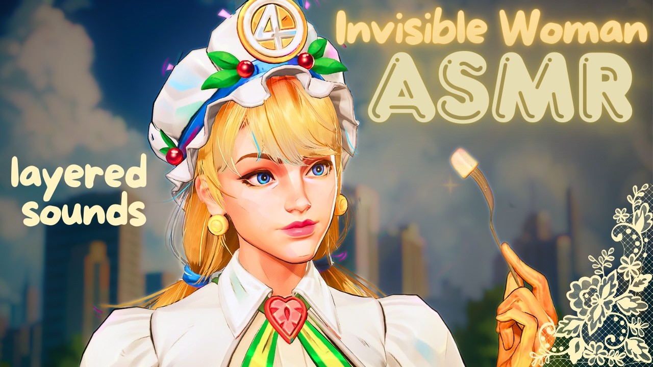 Invisible Woman *Disappearing Dessert* ASMR ୧ ₊˚ 🍮⋅ ☆🍰₊ ⊹ (Marvel Rivals) | layered sounds
