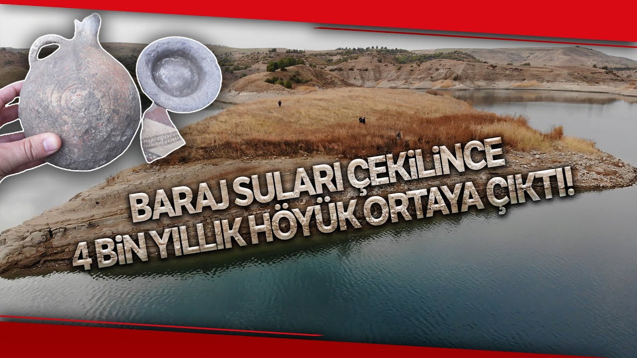 Atatürk Barajı'nın Suyu 15 Metre Çekildi, 4 Bin Yıllık Höyük Ortaya Çıktı