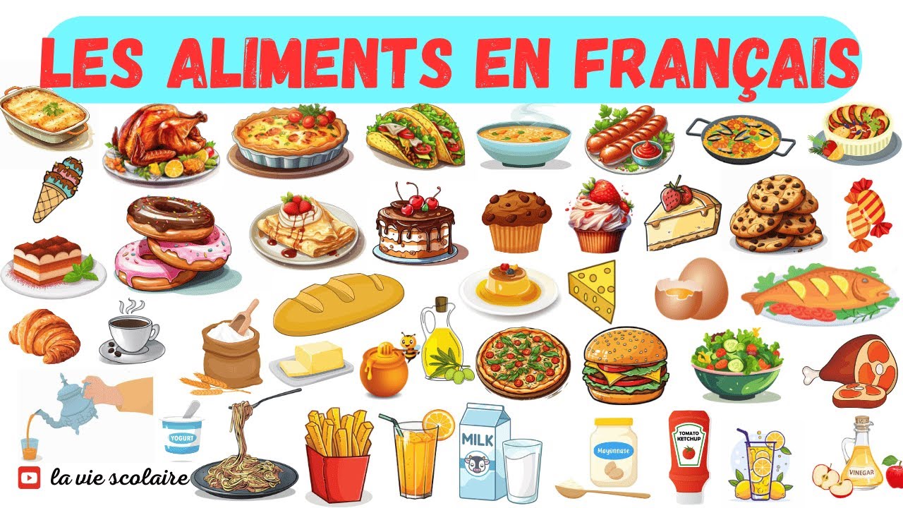 Les aliments en français الطعام بالفرنسية