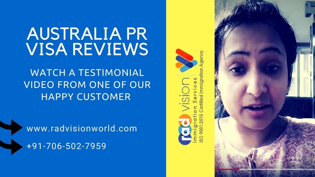 Radvision World Consultancy Reviews - A Happy Client Testimonial on Australia PR Visa