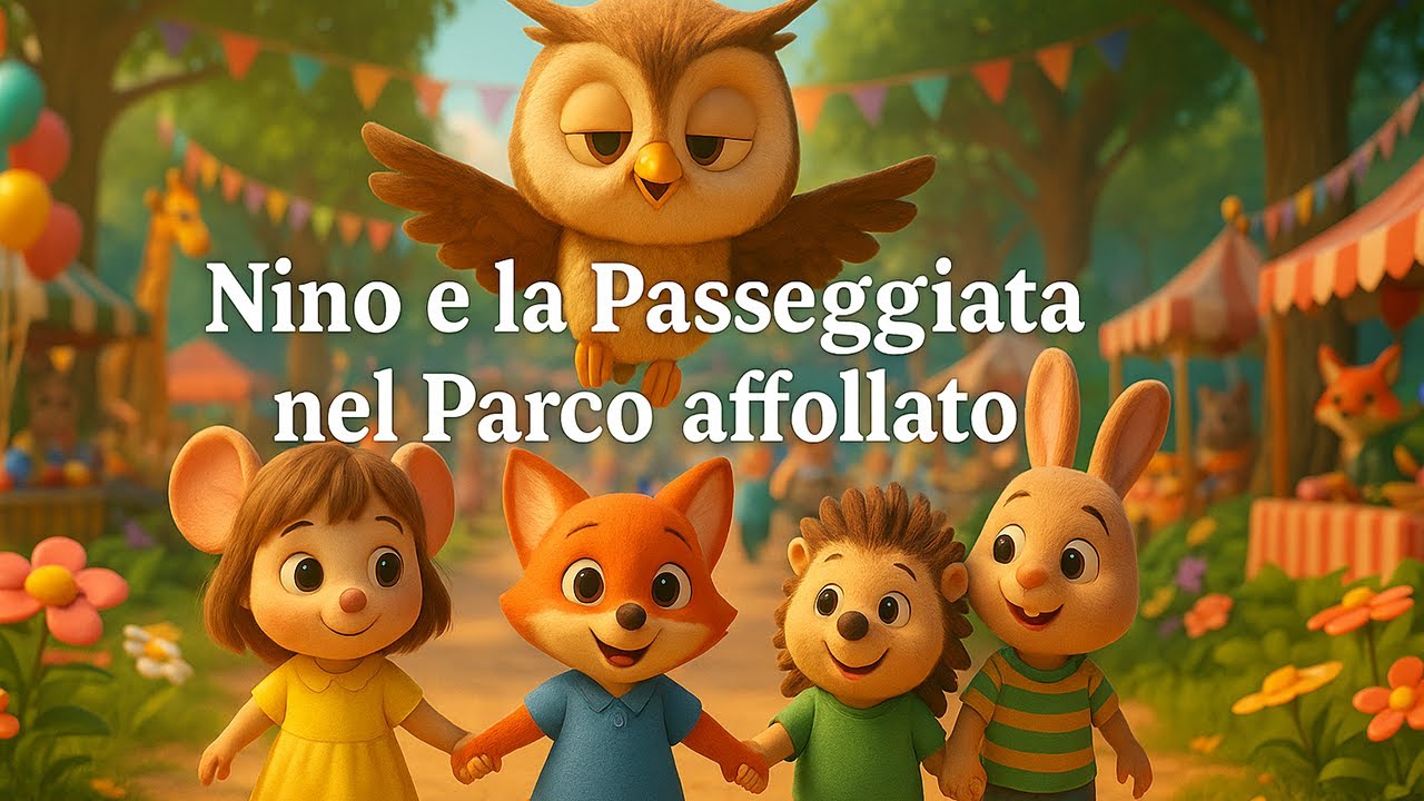 Nino e la Passeggiata nel Parco Affollato 🎈 | Favola della Buonanotte per Bambin