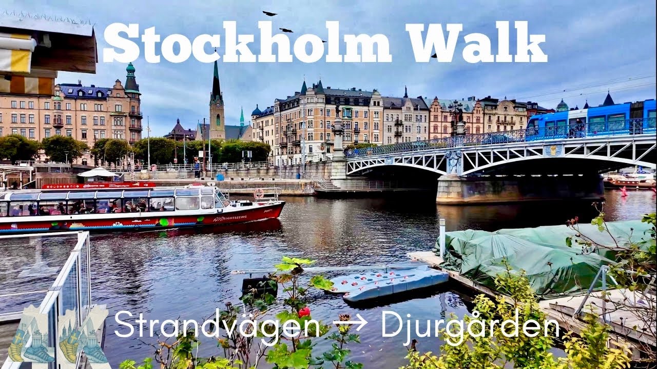 Stockholm Walk 4K 🇸🇪 | Scenic Djurg&aring;rden Tour via Strandv&auml;gen & Nordiska Museet