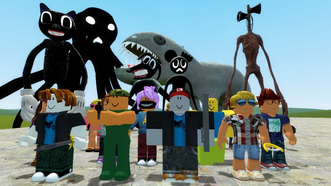 ROBLOX NPCs VS TREVOR HENDERSON CREATURES!! Garry's Mod Sandbox