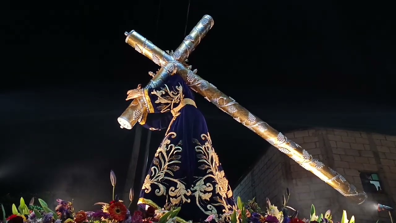 Cortejo procesional de aniversario de consagración - Jesús nazareno y Santísima Virgen - Sumpango 