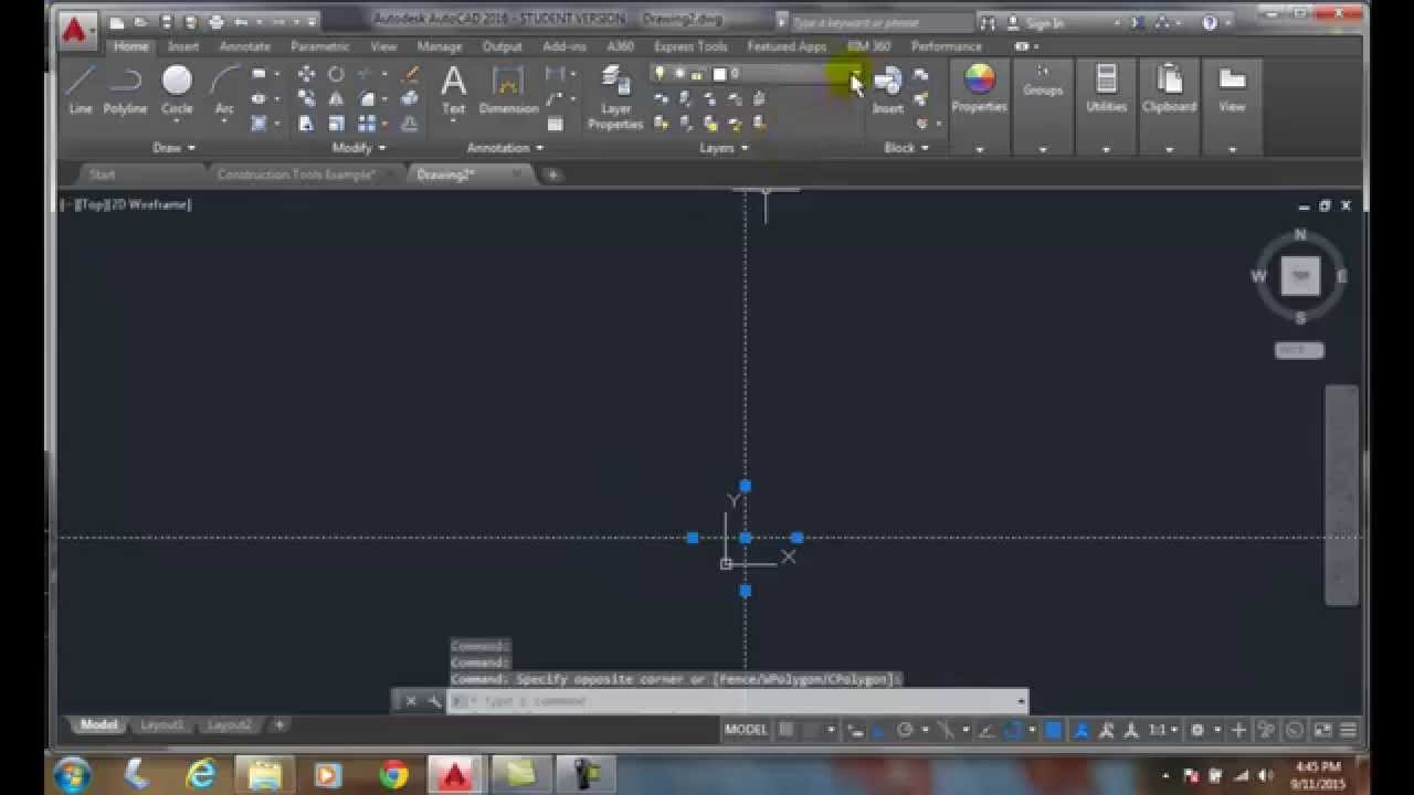 AutoCAD I  08-10 Construction Lines   Using the XLINE Command