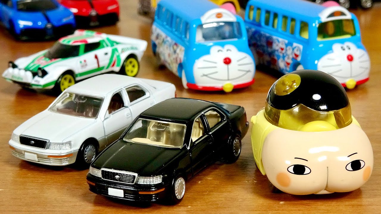 セルシオとおしり & ドラえもん☆2021年9月通常以外に渋い&面白い車両が登場！トミカプレミアム トヨタ セルシオ(発売記念仕様) & ドリームトミカ おしりたんてい ドラえもんラッピングバス