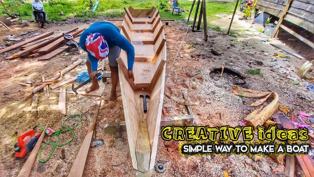 Cara sederhana membuat perahu kayu panjang 7 meter lebar 1 meter