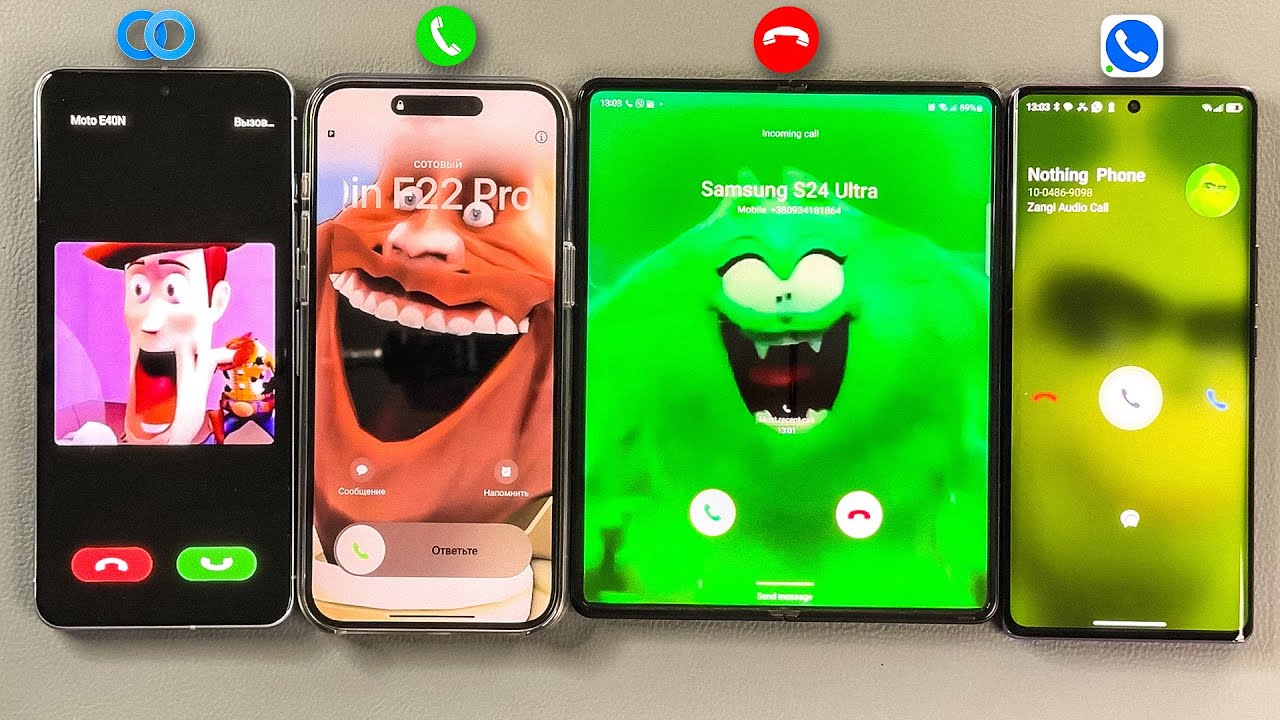 Twinme + Zangi + Incoming Call iPhone 15 Pro Max & Pixel 8 Pro & Blackview A200 & Samsung Z Fold 4