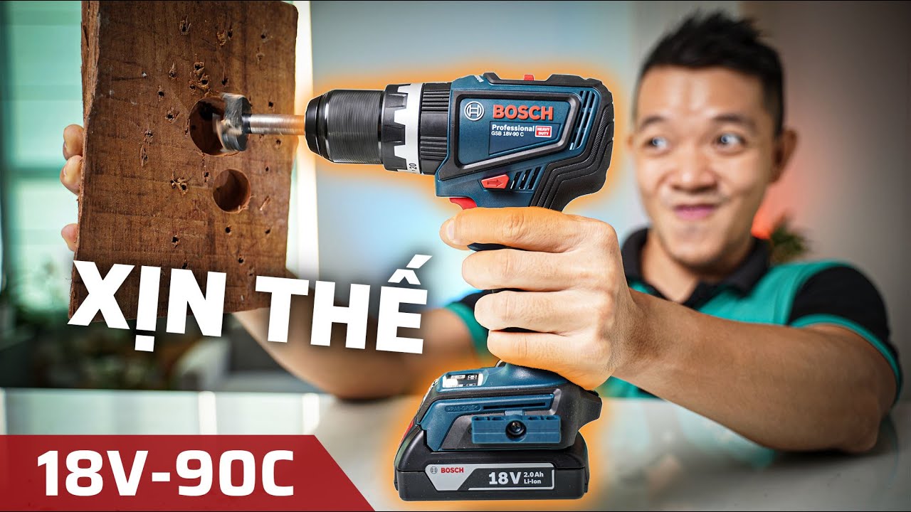 Chống Kickback, Ngắt Lực Cả Cơ Lẫn Điện Tử, Siêu Gọn, Chỉ Có Thể Là Bosch GSB 18V-90C (GSR)