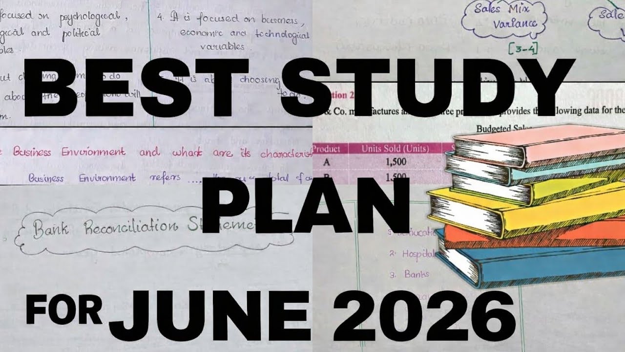 CMA INTER Study plan for June 2026/ICMAI