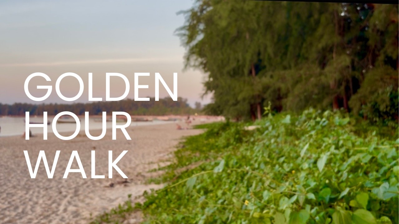 Quiet Golden Hour Walk 🌅 Naiyang Beach & Nature Reserve | 4K