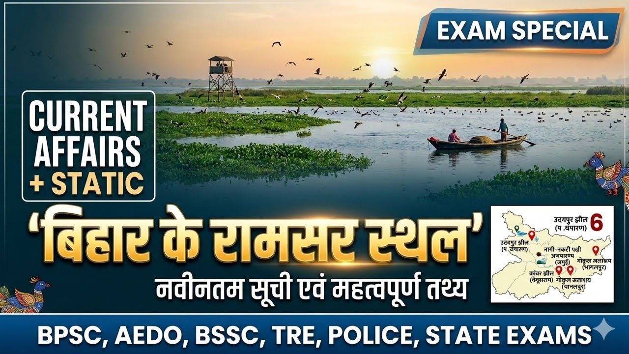 बिहार के सभी Ramsar Sites | Current + Static GK l Latest Data l Bihar Topperz 