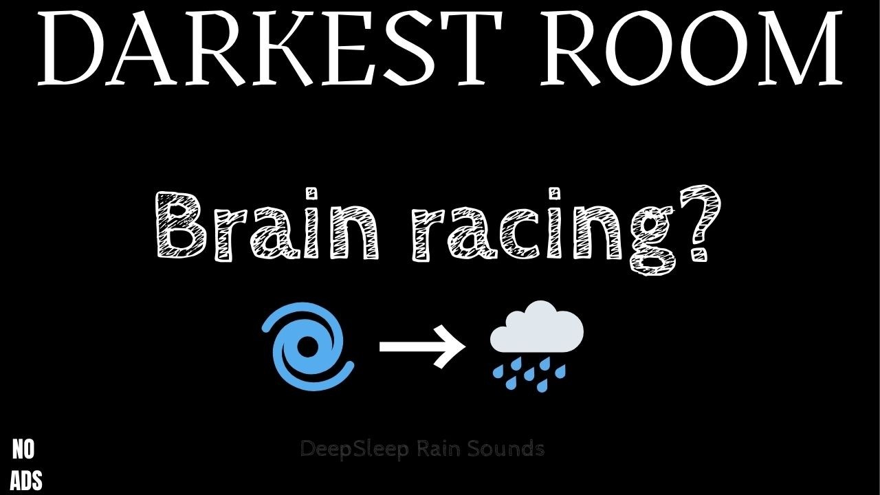 ⚫ No thoughts. Just rain. 1 Hour Black Screen Sleep Sounds for Overthinking Minds.