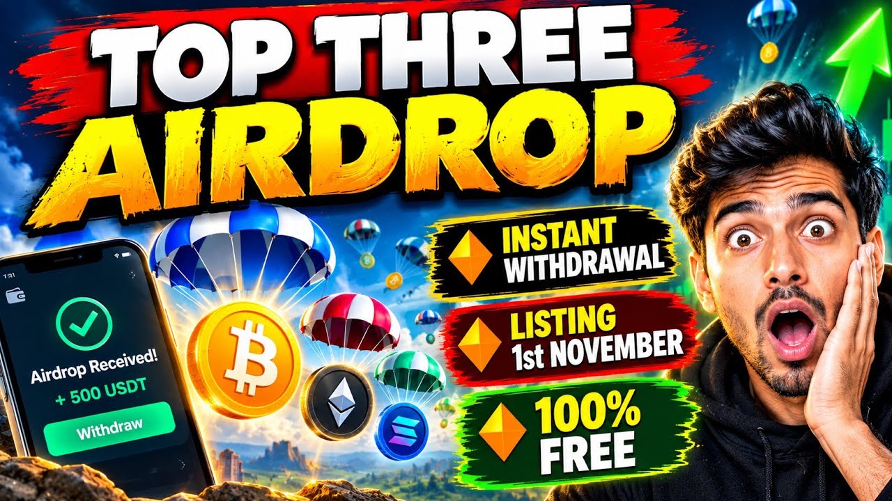 TOP 3 Crypto Airdrops 2026 🚀 FREE Mining + Instant Withdrawal? | New Airdrops