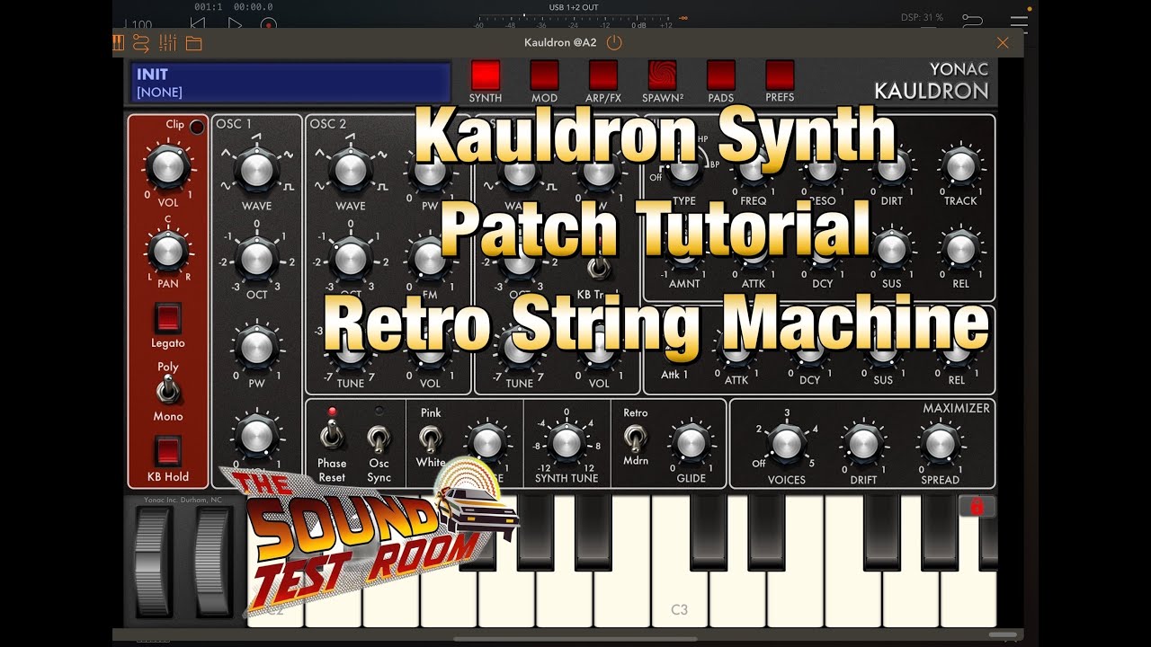 Kauldron Synth - Patch From Scratch - Classic Retro String Machine - Tutorial for the iPad