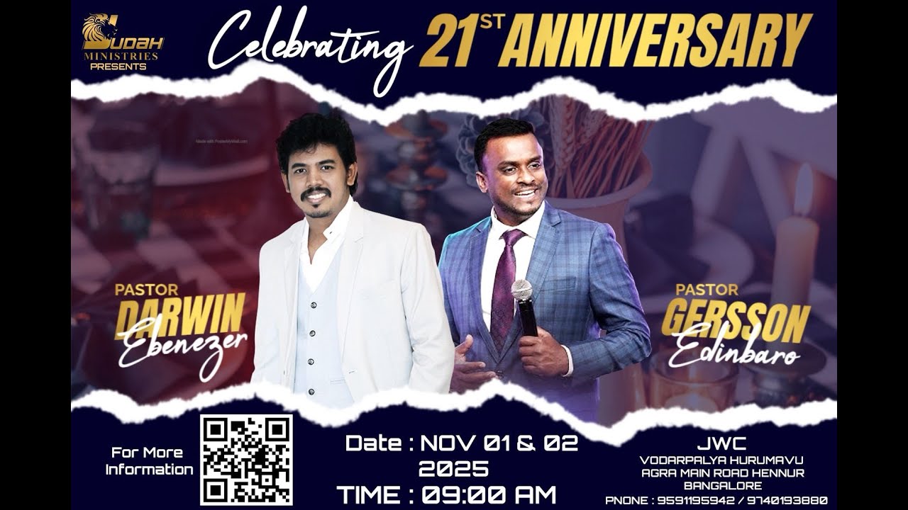 JUDAH WORSHIP CENTER PRESENTS 21ST ANNIVERSARY (01-11-2025)
