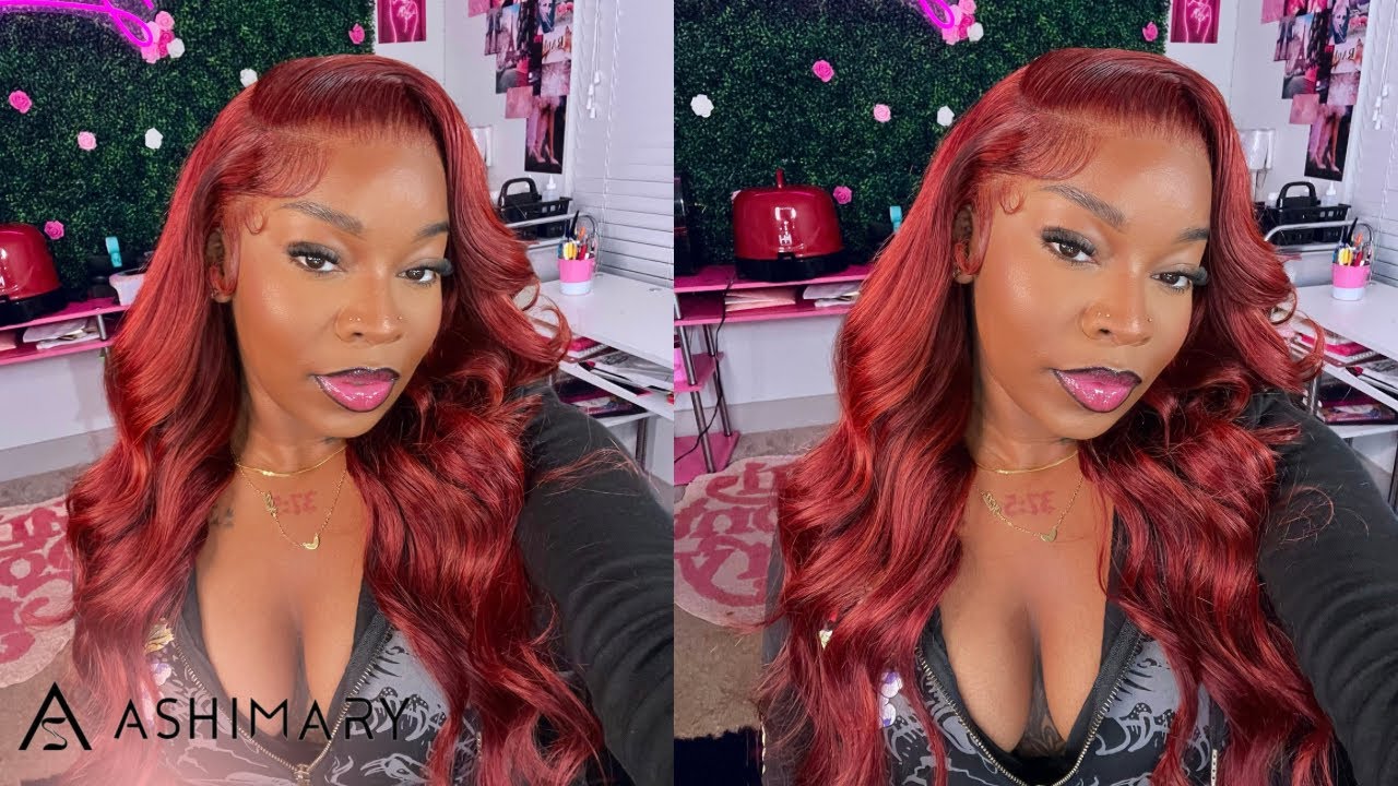 START TO FINISH REDDISH BROWN 360 WIG INSTALL + BOMBSHELL CURLS 🔥FT. ASHIMARY HAIR