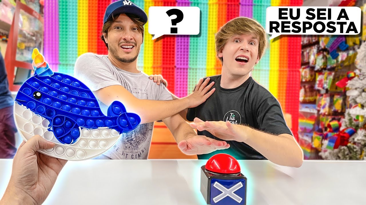QUEM RESPONDER CERTO GANHA POP IT RARO! | FIDGET TOYS CHALLENGE | TIO LUCAS E GEAN
