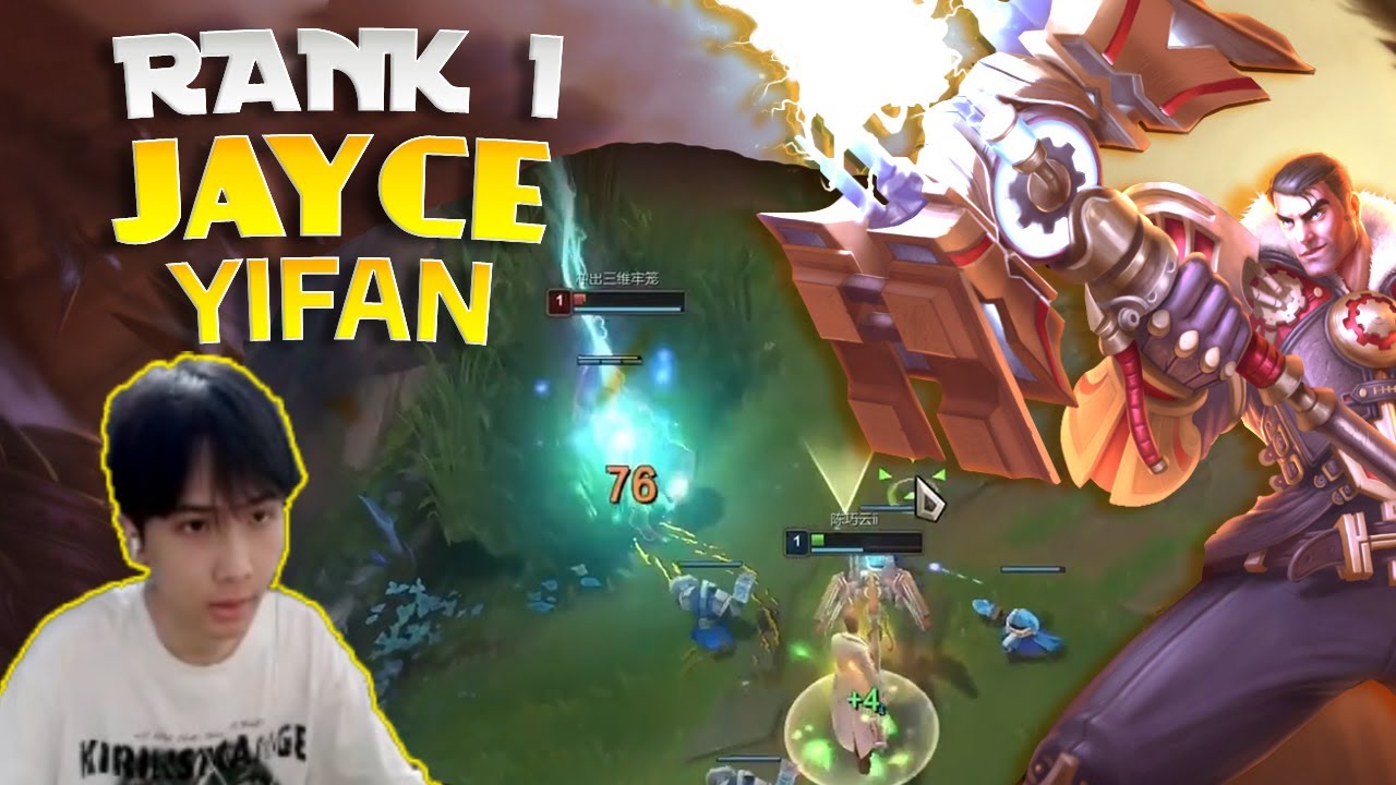 JayceKing YiFan - Runes to have Perfect KDA - Rank 1 Jayce vs Aurora