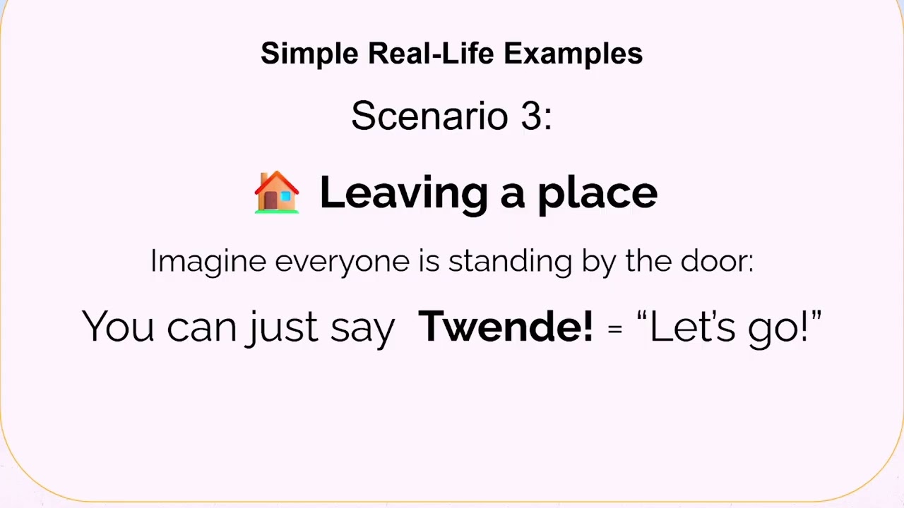 Twende, Lets go, Vamos