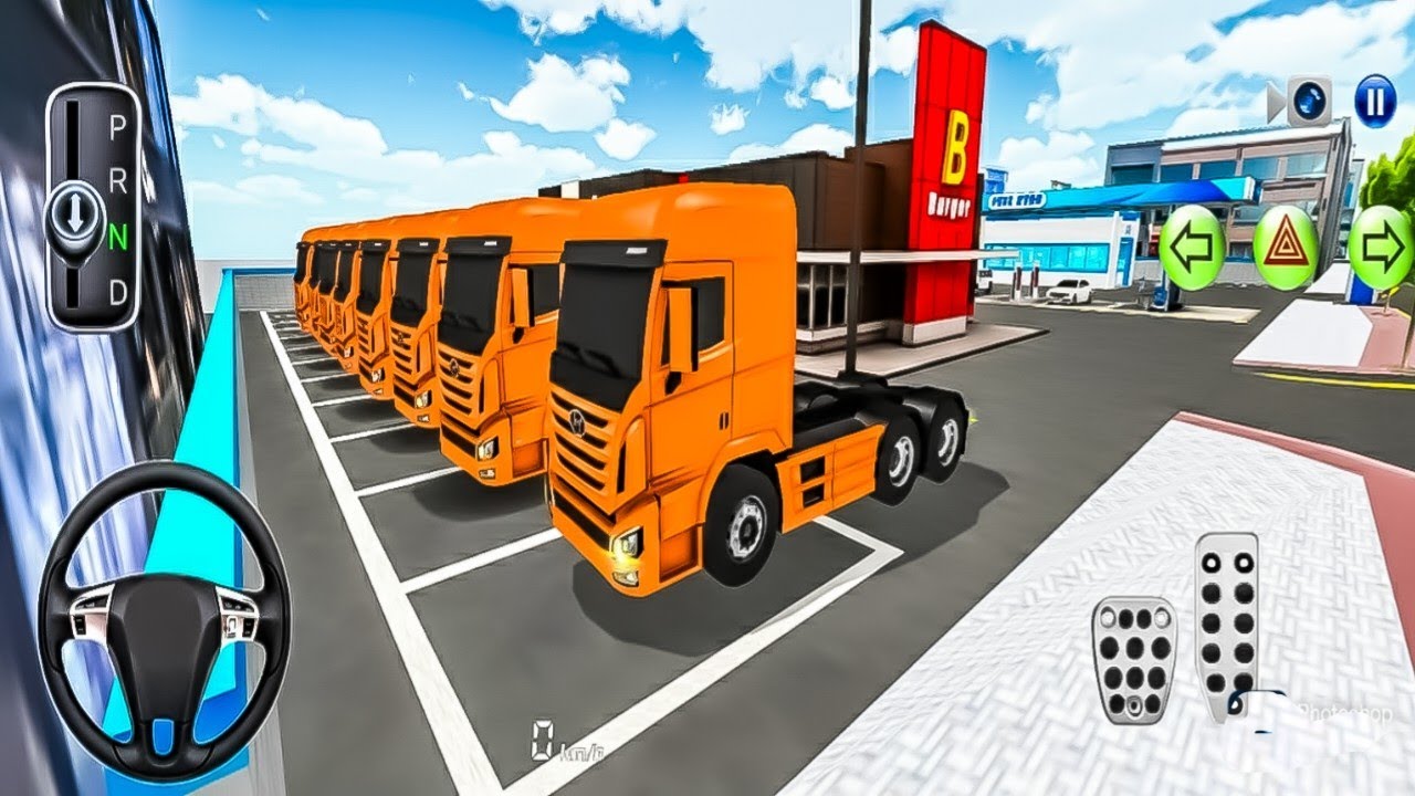 Exclusive for All Orange colour truck 🚒 lovers: Enjoy driving on Korean roads Driving Class Game-3D 