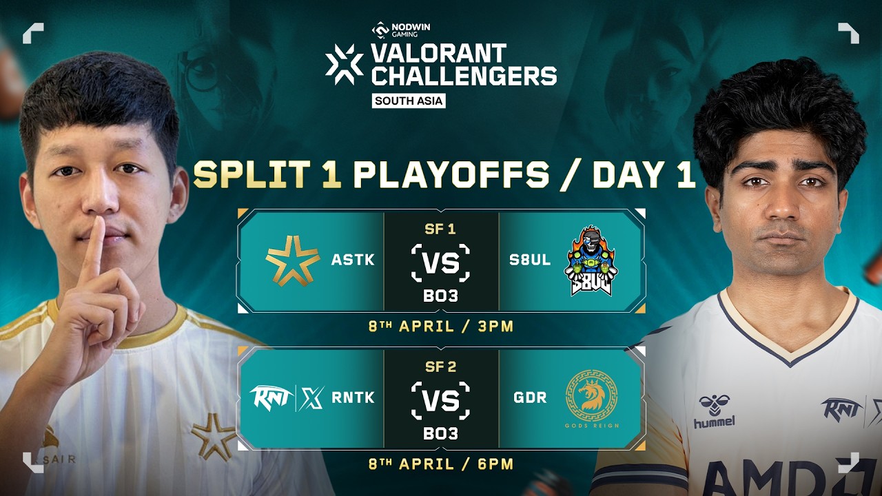 [HINGLISH] VALORANT Challengers South Asia 2026 Split 1 : [ Playoffs ] Day 1