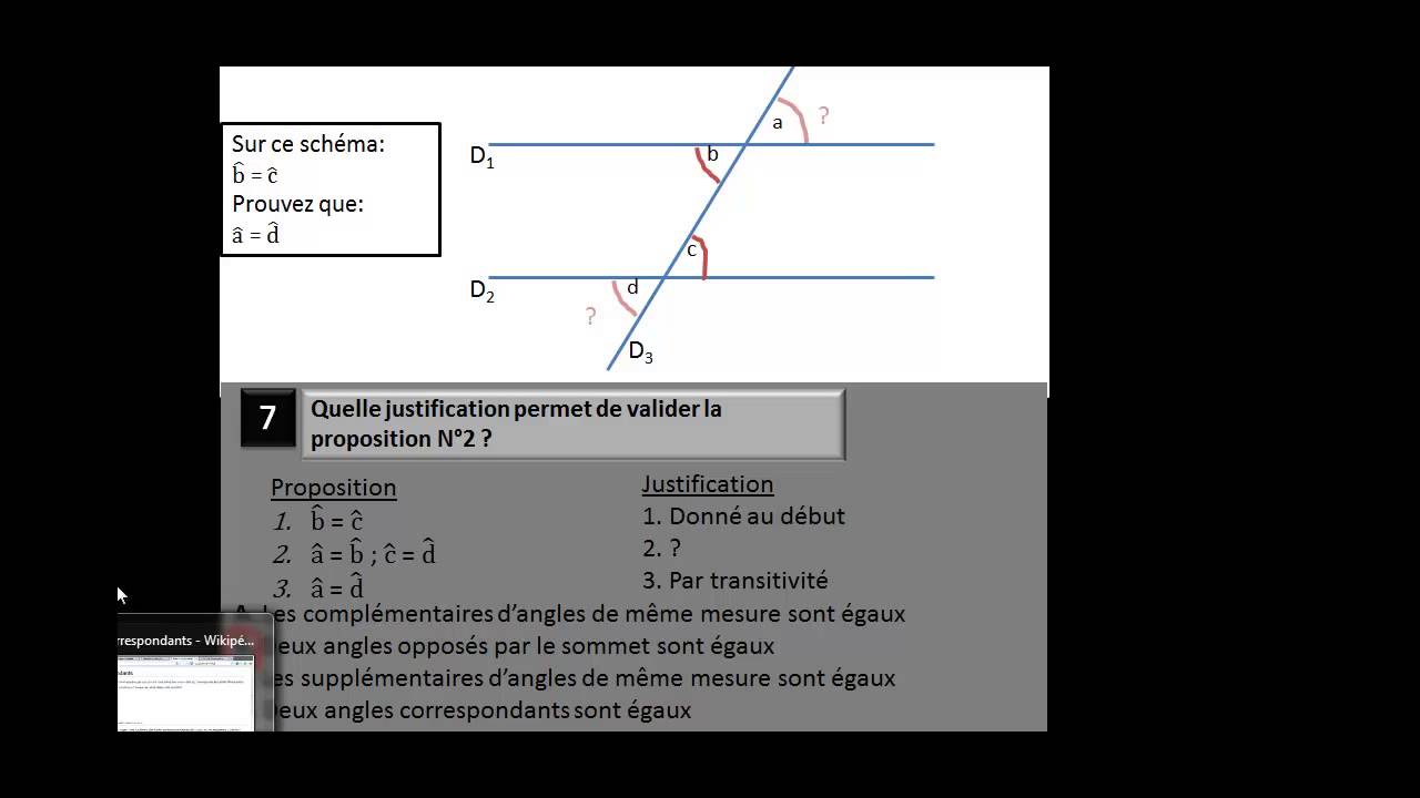 Test de Géométrie - Quelques démonstrations supplémentaires
