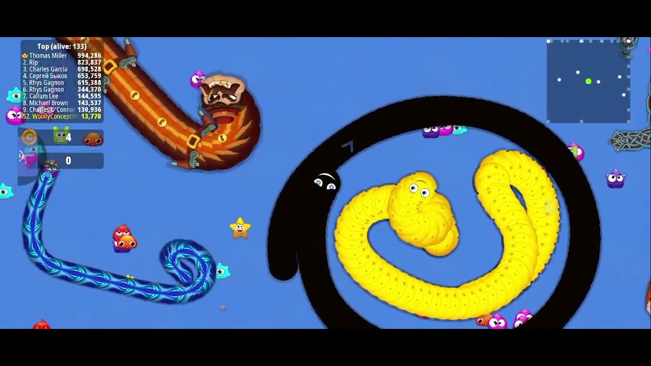 New Worms zone gaming new Black snake gaming video 🐍#wormszone #viral #youtube #shorts #snake #video