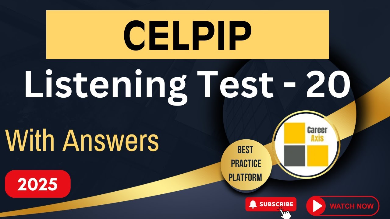 Celpip Listening Mock Test - 20 | Celpip Listening Test Practice With Answers - 2025