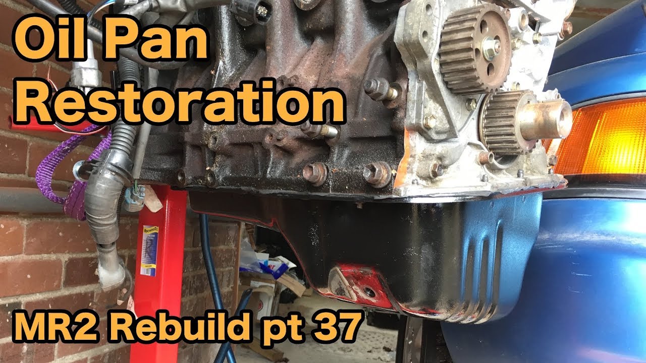 MR2 Rebuild part 37 - Restoring the oil pan