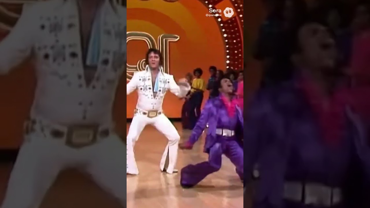James Brown and Elvis dancing on Soul Train