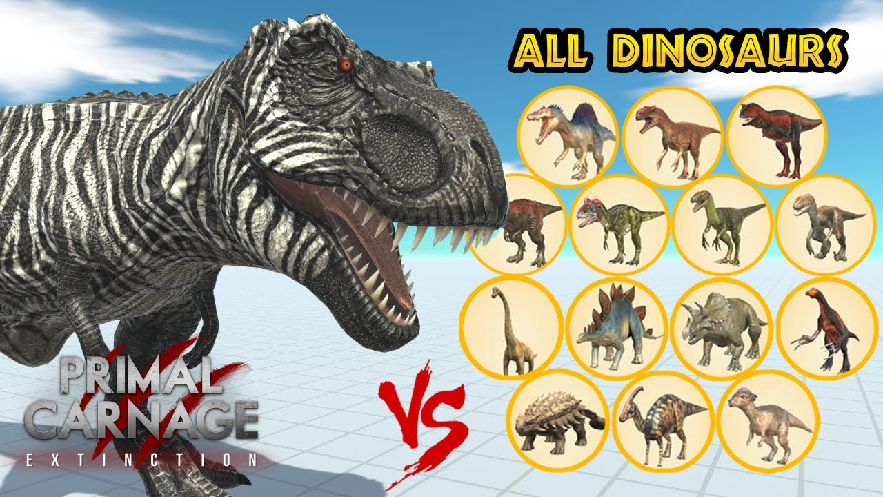 (PCE) Equus T-Rex vs ALL UNITS DINOSAURS - Animal Revolt Battle Simulator