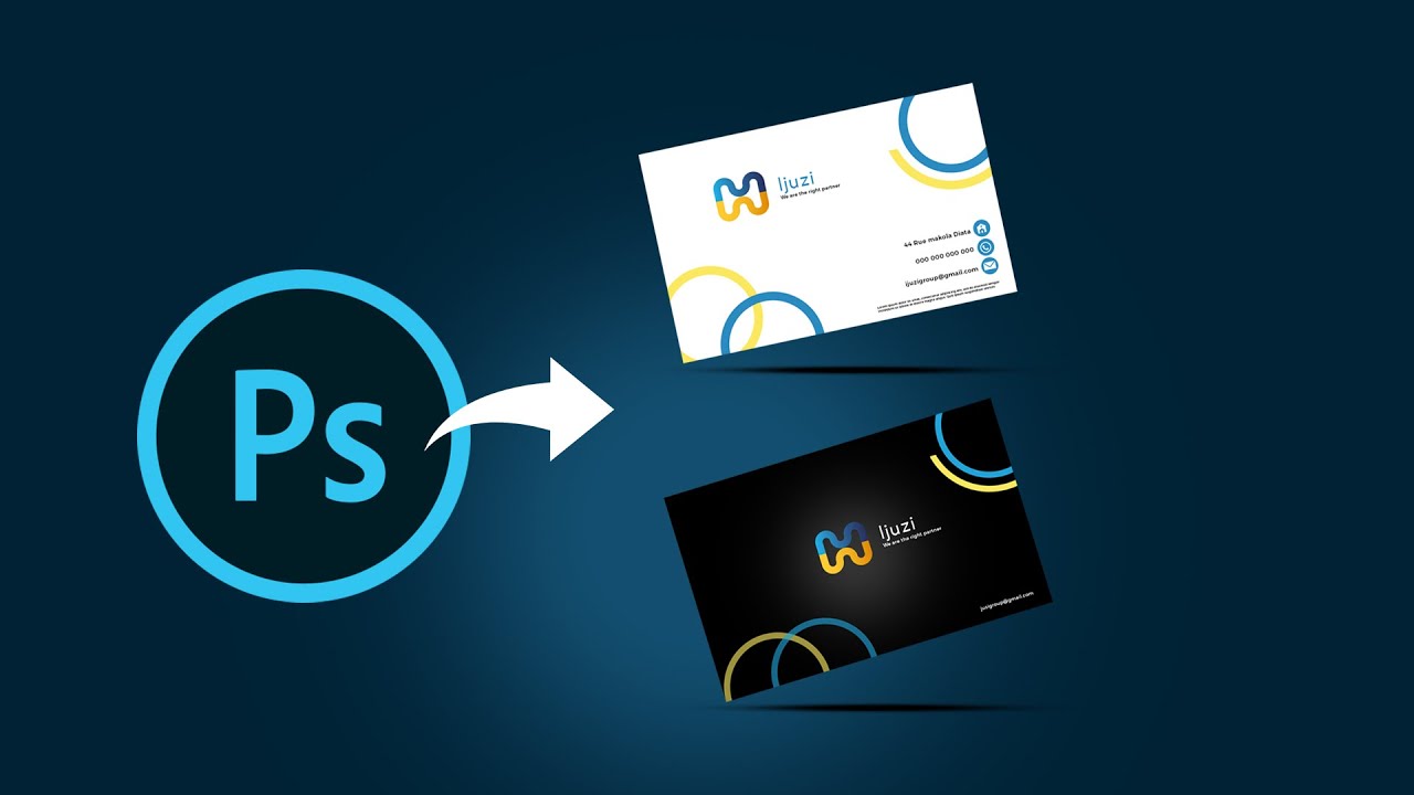 Tuto PHOTOSHOP concevoir une carte de visite