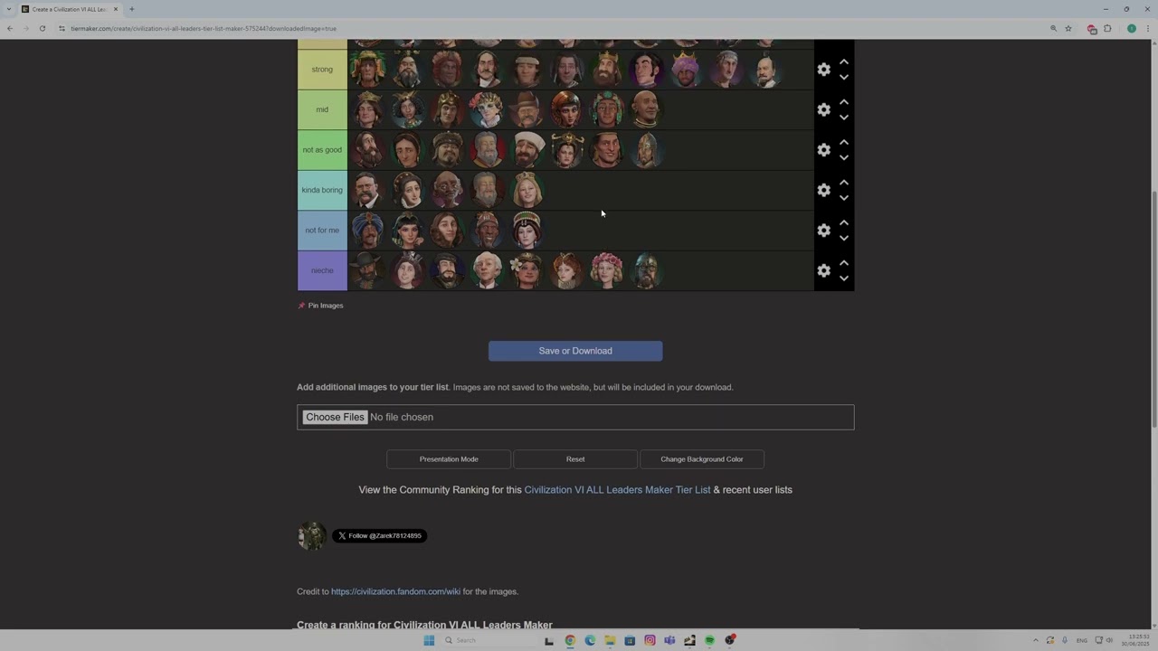 Civilization VI Leader - Tierlist