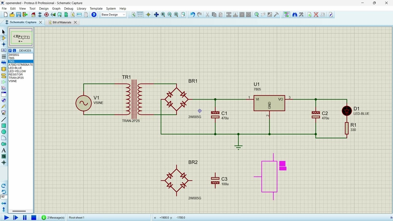 Step-by-Step Guide: Designing a 5V Dual Power Supply using Proteus