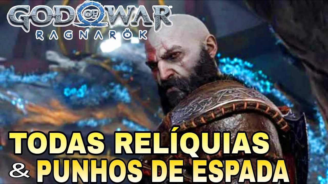 God of War Ragnarok Todas as Rel&iacute;quias e Punhos de Espada (Trof&eacute;u o Coletor)