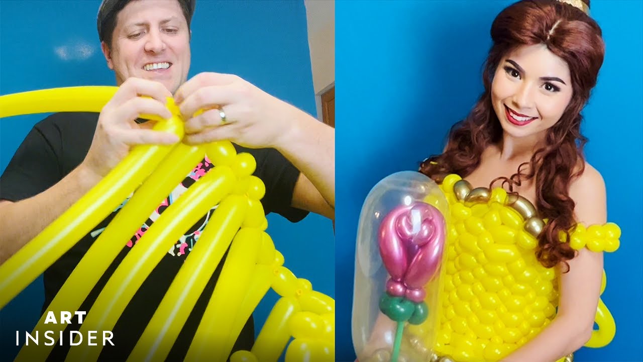 Balloon Artist Creates Belle-Inspired Costume