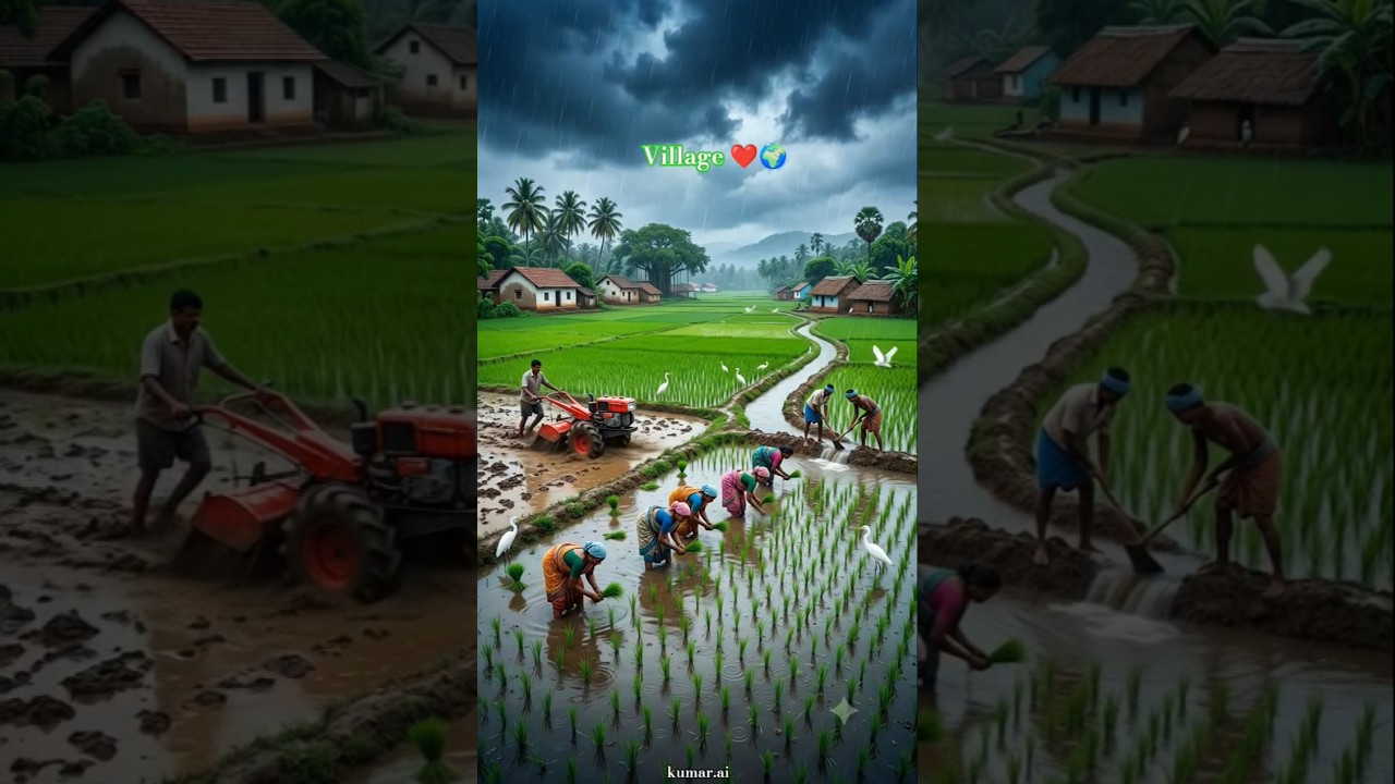 Farmers | Village 🌍❤️🏞️ #villagelife #farming #ai