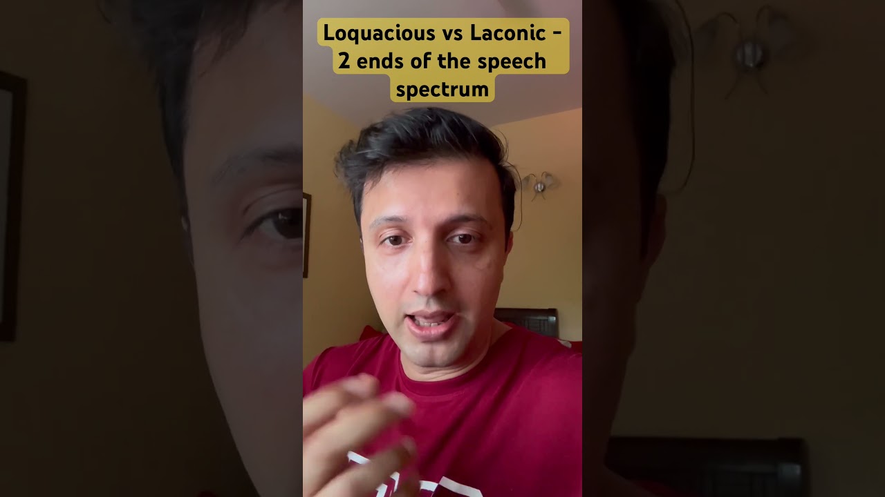 Loquacious vs Laconic - 2 words on the speech spectrum #englishvocabulary