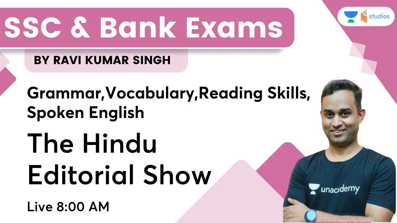 The Hindu Editorial Show | English | SSC & Bank Exams | Ravi Singh | wifistudy studios