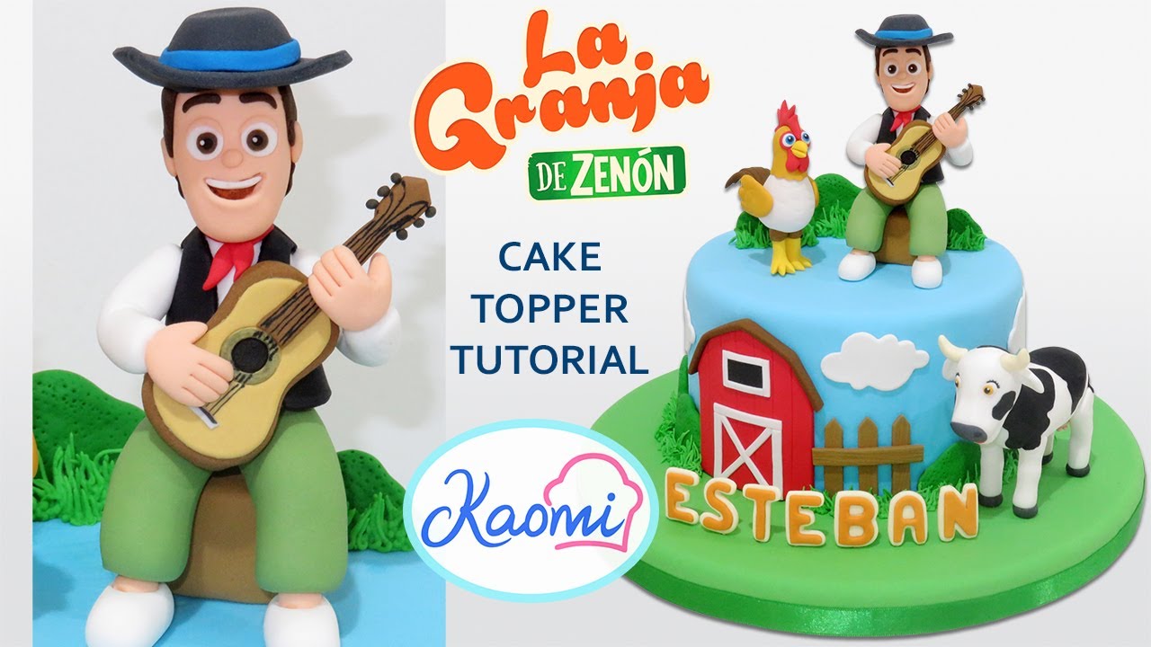 ZENON'S FARM: How to make ZENON THE FARMER for Cakes / LA GRANJA DE ZENÓN: Cómo hacer a ZENÓN