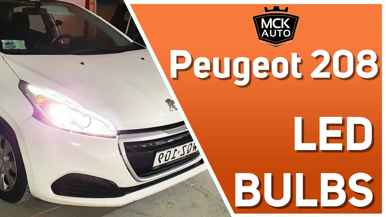 Peugeot 208 A9 LED Bulbs Replacement Indicators PY21W Reversing P21W
