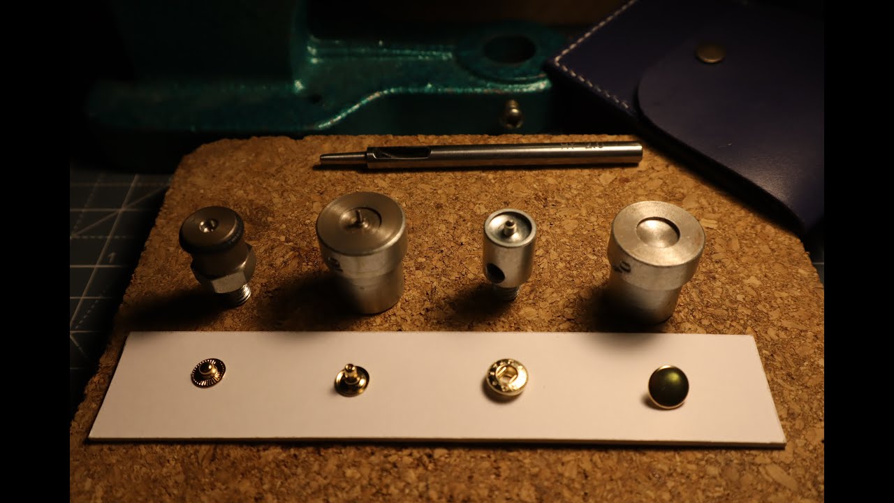 SETTING DOT SNAP USING THE SNAP PRESS  - LEATHER CRAFT