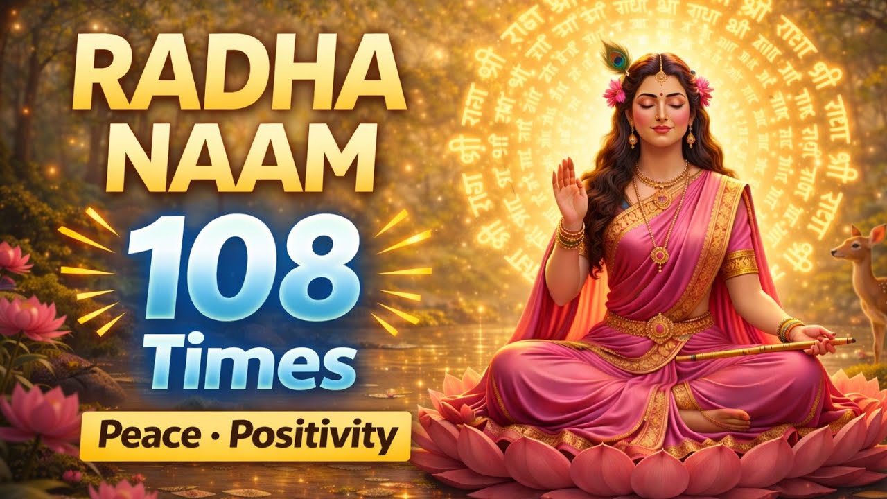 Radha Naam Jaap 108 Times | Peace & Positivity