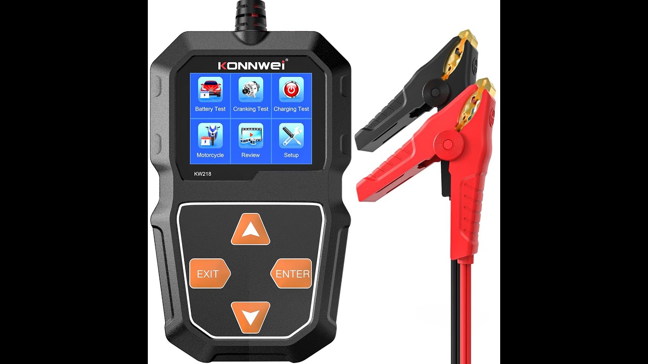 Unboxing, using. KONNWEI KW218 6V 12V Car Battery Tester 100-2000 CCA Automotive Battery Load Tester
